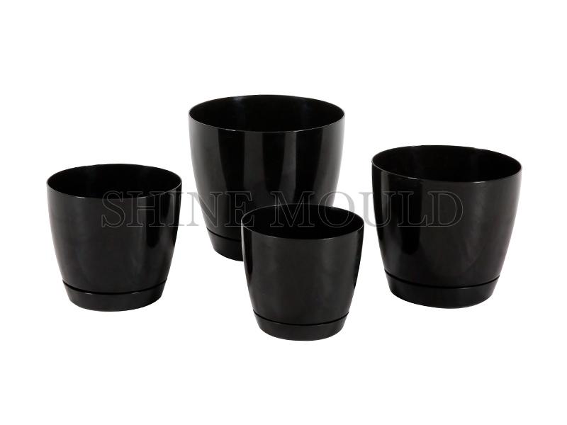 Black Set Flower Pot Mould